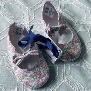Janie and Jack - Floral Crib Shoe